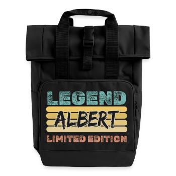 Dire Albert - Sac à dos Roll Top à deux anses - noir - Devant