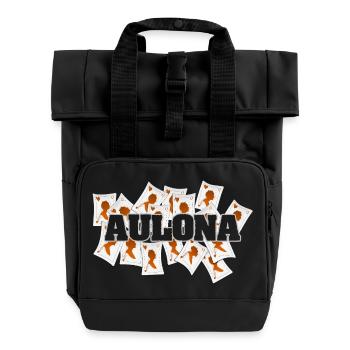 Queen of Hearts Aulona - Roll Top Backpack with Two Handles - black - Front