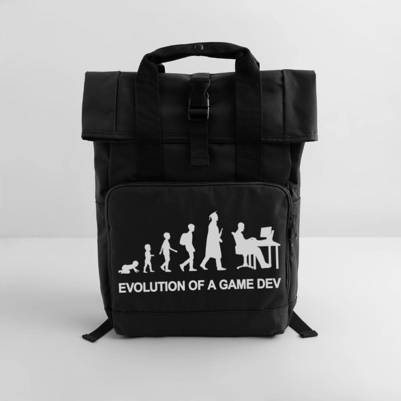 Game Developer Evolution Rolltop Rucksack mit zwei Griffen