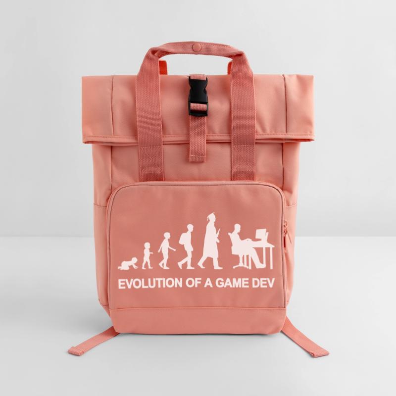 Game Developer Evolution Rolltop Rucksack mit zwei Griffen