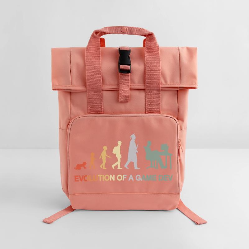 Game Dev Evolution Rolltop Rucksack mit zwei Griffen