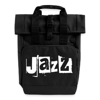 Jazz Graffiti Bold Vibe - Roll Top Backpack with Two Handles - black - Front