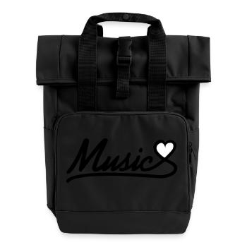 music_2c - Sac à dos Roll Top à deux anses - noir - Devant