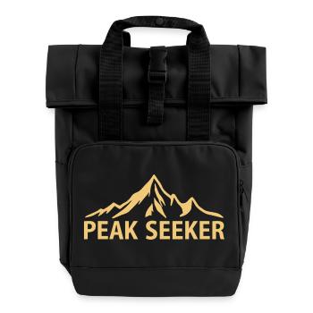 Peak Seeker Berge Alpin - Rolltop Rucksack mit zwei Griffen - Schwarz - Vorne