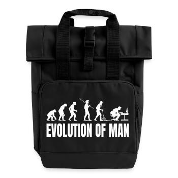 Evolution of Programmierer IT Computer Coder - Rolltop Rucksack mit zwei Griffen - Schwarz - Vorne