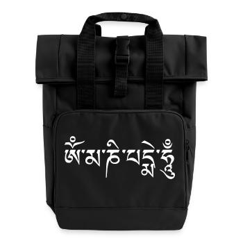 om mani pad me hum - Rolltop Rucksack mit zwei Griffen - Schwarz - Vorne