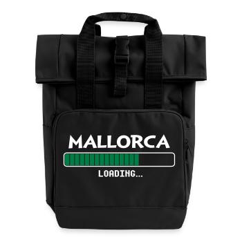 Mallorca loading loading bar - Roll Top Backpack with Two Handles - black - Front
