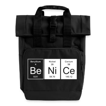 Nice - Be Nice - Roll Top Backpack with Two Handles - black - Front