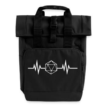 I <3 Role Playing Game - Roll Top Backpack with Two Handles - black - Front