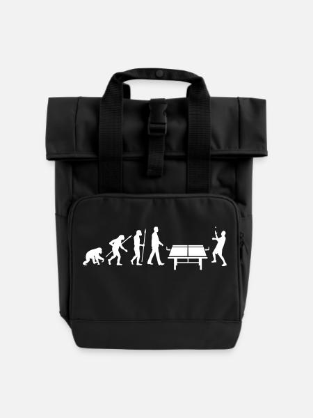 evolution_table_tennis_072012_b_1c - Rolltop Rucksack mit zwei Griffen - Schwarz