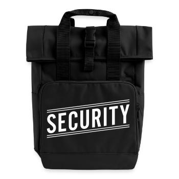 Security - Roll Top Backpack with Two Handles - black - Front