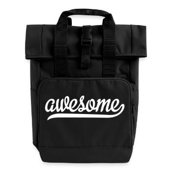 awesome - Rolltop Rucksack mit zwei Griffen - Schwarz - Vorne