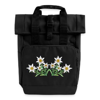 Edelweiss  - Rolltop Rucksack mit zwei Griffen - Schwarz - Vorne