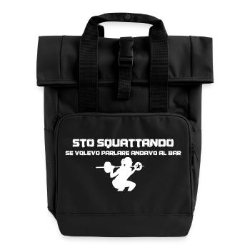 Fille trapue - Sac à dos Roll Top à deux anses - noir - Devant