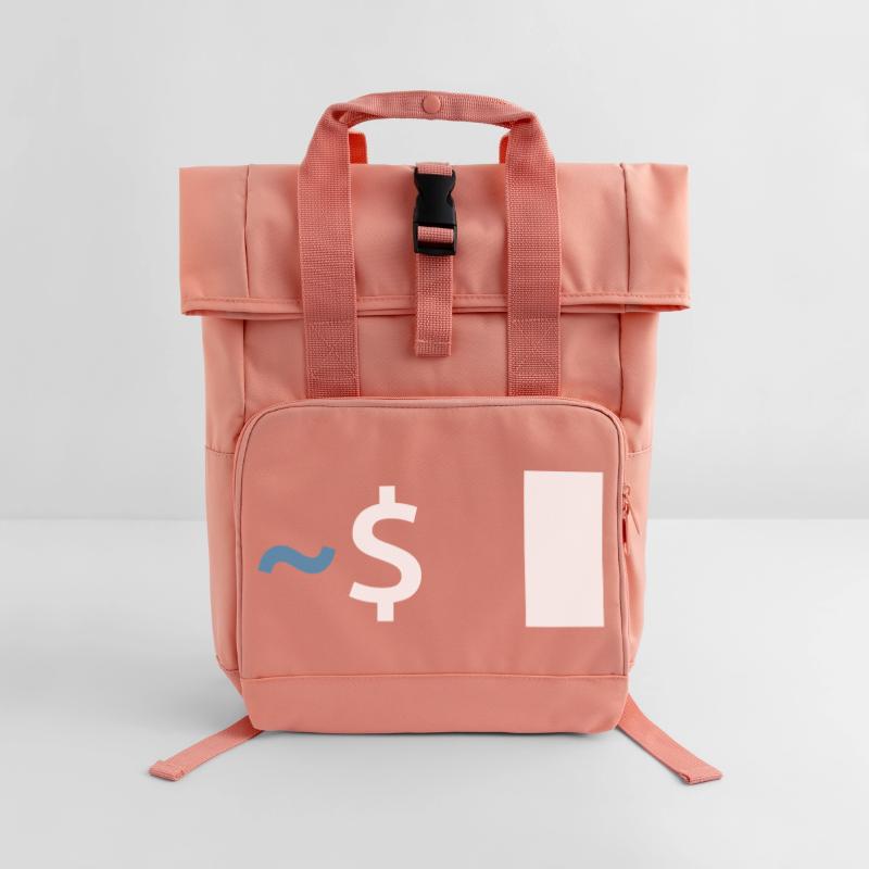 Linux Shell Command Rolltop Rucksack mit zwei Griffen