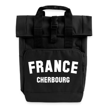 FRANCE CHERBOUG Frankreich - Roll Top Backpack with Two Handles - black - Front