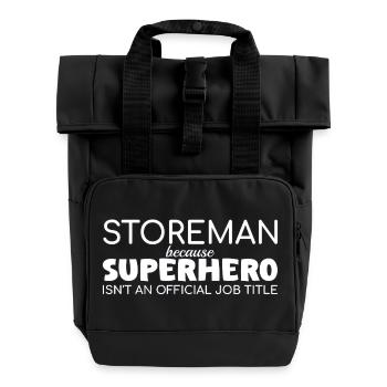 Storeman Superhero - Roll Top Backpack with Two Handles - black - Front