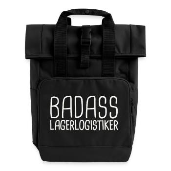 Lagerlogistiker Badass - Rolltop Rucksack mit zwei Griffen - Schwarz - Vorne