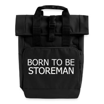 Storeman Born To Be - Roll Top Backpack with Two Handles - black - Front