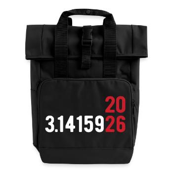 Pi Day 2026 avec le jeu des chiffres | Numéro de district 3.1415 - Sac à dos Roll Top à deux anses - noir - Devant