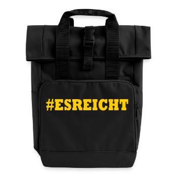 ES REICHT - Rolltop Rucksack mit zwei Griffen - Schwarz - Vorne