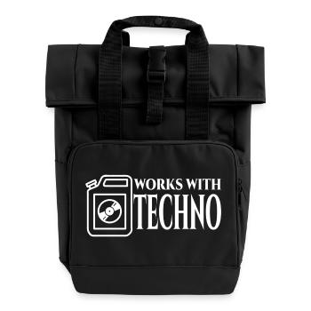 Techno Carburant - Sac à dos Roll Top à deux anses - noir - Devant