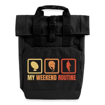 Rugby Weekend - Roll Top Backpack with Two Handles - black - Front