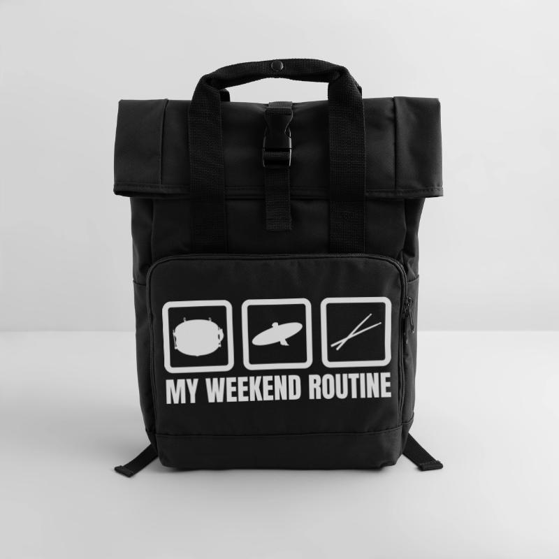 Routine du week-end du batteur Sac à dos Roll Top à deux anses