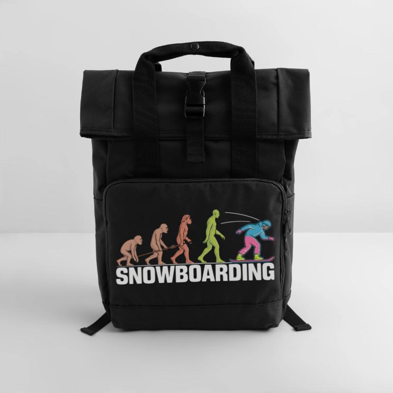 Die Evolution des Snowboard-Designs Rolltop Rucksack mit zwei Griffen