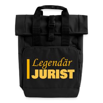 Gift for Lawyer - Roll Top Backpack with Two Handles - black - Front