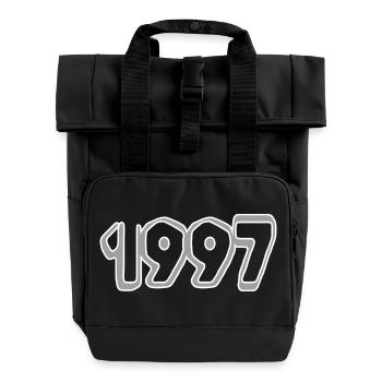 1997 - Roll Top Backpack with Two Handles - black - Front