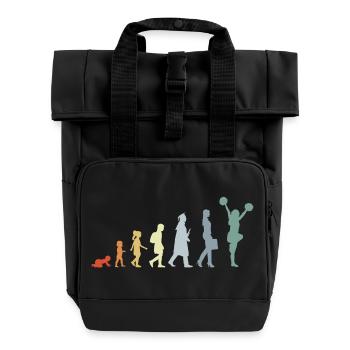 Vintage Cheerleader Evolution - Roll Top Backpack with Two Handles - black - Front