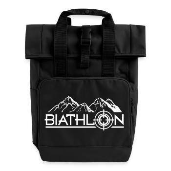 Biathlon - Roll Top Backpack with Two Handles - black - Front