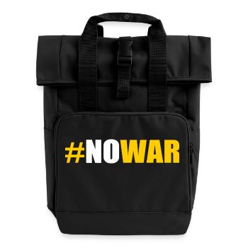 No war - Rolltop Rucksack mit zwei Griffen - Schwarz - Vorne
