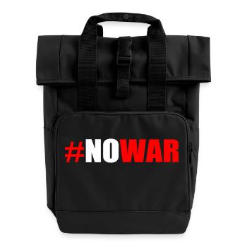 No war - Rolltop Rucksack mit zwei Griffen - Schwarz - Vorne