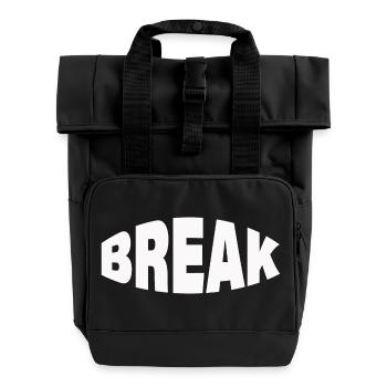 BREAK - Rolltop Rucksack mit zwei Griffen - Schwarz - Vorne