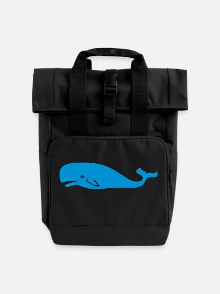 Wal - Rolltop Rucksack mit zwei Griffen - Schwarz