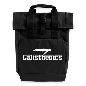 calisthenics - Roll Top Backpack with Two Handles - black - Front