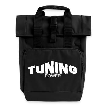 tuning power - Roll Top Backpack with Two Handles - black - Front