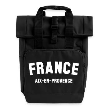AIX EN PROVENCE France - Rolltop Rucksack mit zwei Griffen - Schwarz - Vorne