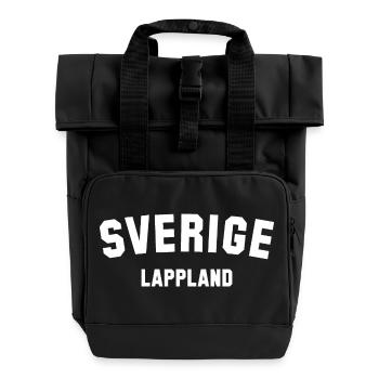 LAPPLAND Sverige Sweden Schweden - Rolltop Rucksack mit zwei Griffen - Schwarz - Vorne