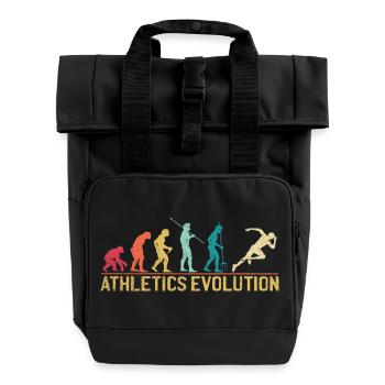 Evolution der menschlichen Athleten Kunstdruck - Rolltop Rucksack mit zwei Griffen - Schwarz - Vorne
