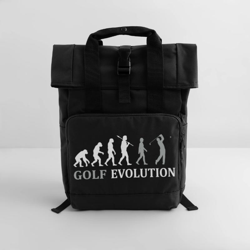 Golf Evolution – Das perfekte Golfer Geschenk Rolltop Rucksack mit zwei Griffen
