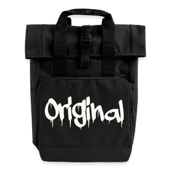 original - Rolltop Rucksack mit zwei Griffen - Schwarz - Vorne