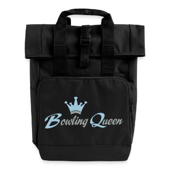 bowling - Roll Top Backpack with Two Handles - black - Front