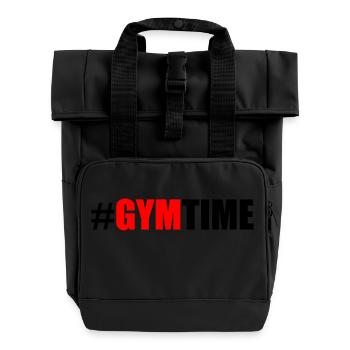Gym - Rolltop Rucksack mit zwei Griffen - Schwarz - Vorne