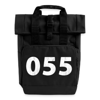 055 Apeldoorn Hoenderloo Loenen Ede Voorst Lieren - Rolltop Rucksack mit zwei Griffen - Schwarz - Vorne