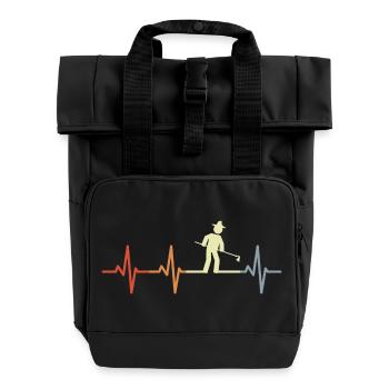Agriculture Heart palpitations - Roll Top Backpack with Two Handles - black - Front