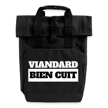GUT GEKOCHTES FLEISCH - GRILLHUMOR - Rolltop Rucksack mit zwei Griffen - Schwarz - Vorne