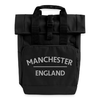 Manchester – England Lyric Design - Rolltop Rucksack mit zwei Griffen - Schwarz - Vorne